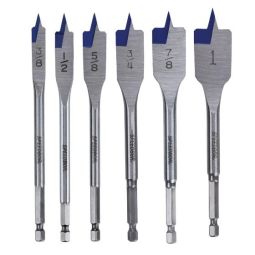 Spade Wood Drill Bit, Standard-Length, 6-Piece Set