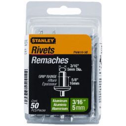 Rivets aveugles en aluminium 3/16" x 5/8" paquet de 50