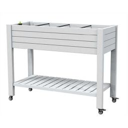 Jardinière surélevée en résine avec roues 78 L