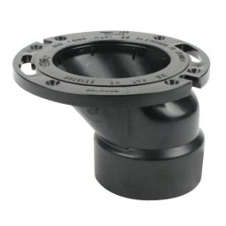 ABS Offset Adjustable Toilet Flange 4'' x 3''