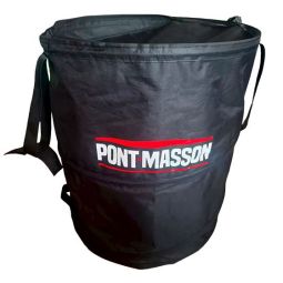 Sac à feuilles avec couvert, pliable en tissu noir- 121 L