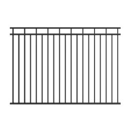 Adjustable 48x72" Black Aluminum Fence Panel