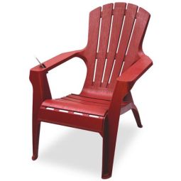 Adirondack Chair Stackable in Resin 33.5-in - Red
