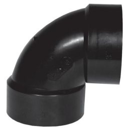 4-in ABS-DWV 90D Elbow Long Turn (Hub)