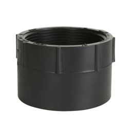 Adaptateur femelle en ABS DWV, 2" , femelle x fem. fileté, noir