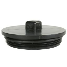 ABS DWV Cleanout Plug - 4" - MPT - Black