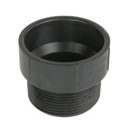 ABS DWV adapter, 1-1/2" socket x male thread