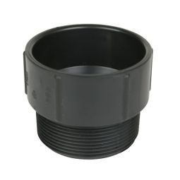 ABS DWV Male Adapter - 3" - HUB X MPT - Black