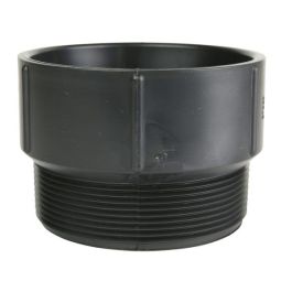 ABS DWV Male Adapter - 4" - HUB X MPT - Black