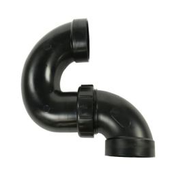 ABS DWV P-trap, 2" socket, with union, without plug