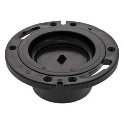 ABS Adjustable Toilet Flange With Plug  4" x 3"