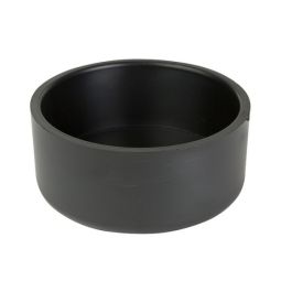 ABS DWV Permanent Cap - 4" - Hub - Black
