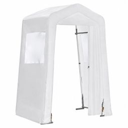 Portico Winter Shelter with Window 5 x 4 x 8-ft - White