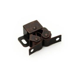 Antique Copper Double Roller Catch with Diamond Strike