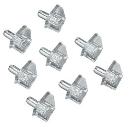 Support à tablette en plastique avec tige d'acier - 5 mm (Paquet de 8)