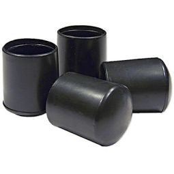 Tip Round 3/4" Vinyl Black (4)