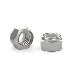 Hex lock nut - Stainless steel - 5/16-18 (4)