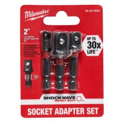 SHOCKWAVE 3PC Impact Socket Adapter Set