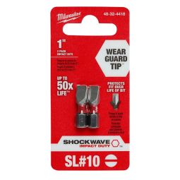 1/4" x 1" SHOCKWAVE Impact Slotted Bits (2)