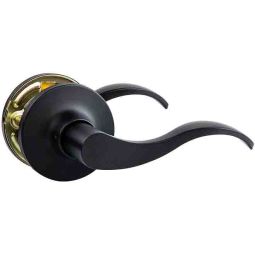 Reversible Door Lever Black Passage