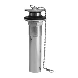 Drain Plug with Vent - 3-piece - 1 1/4" X 6" - Brass, Chrome