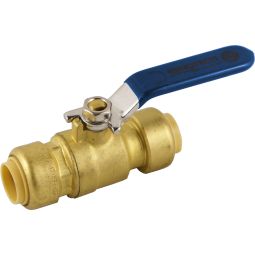 Robinet à bille sans plomb, entrée intégrale, 3/4", poussoir